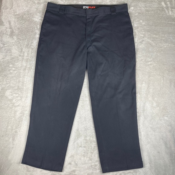 Dickies 874 FLEX Work Pants Relaxed Fit Black Casual Trousers Size 44x30 (43x29) - Picture 1 of 13